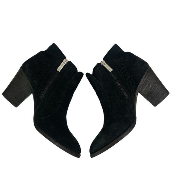 Aquatalia | Fern Black Suede Ankle Boots- size 8 - Picture 6 of 11